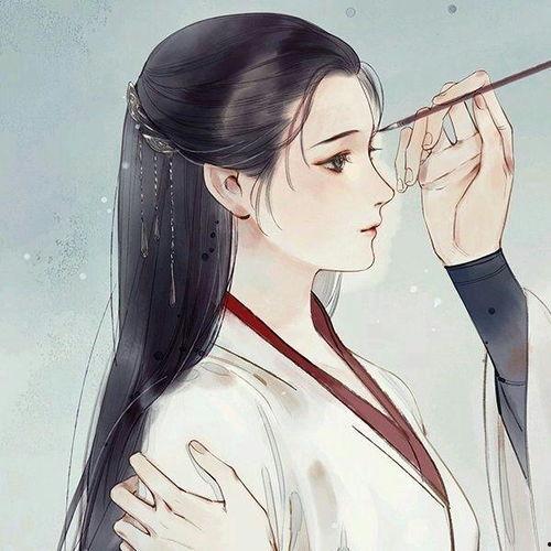 古风吃瓜情侣头像动漫